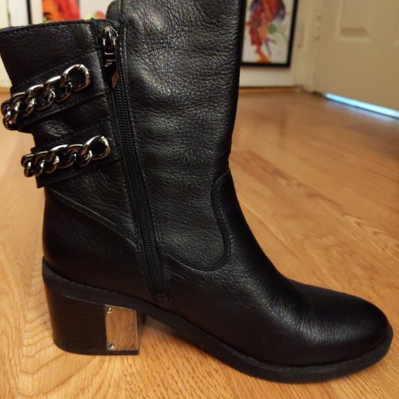 Fergie black Wistful chain Moto boots - Picture 9 of 11